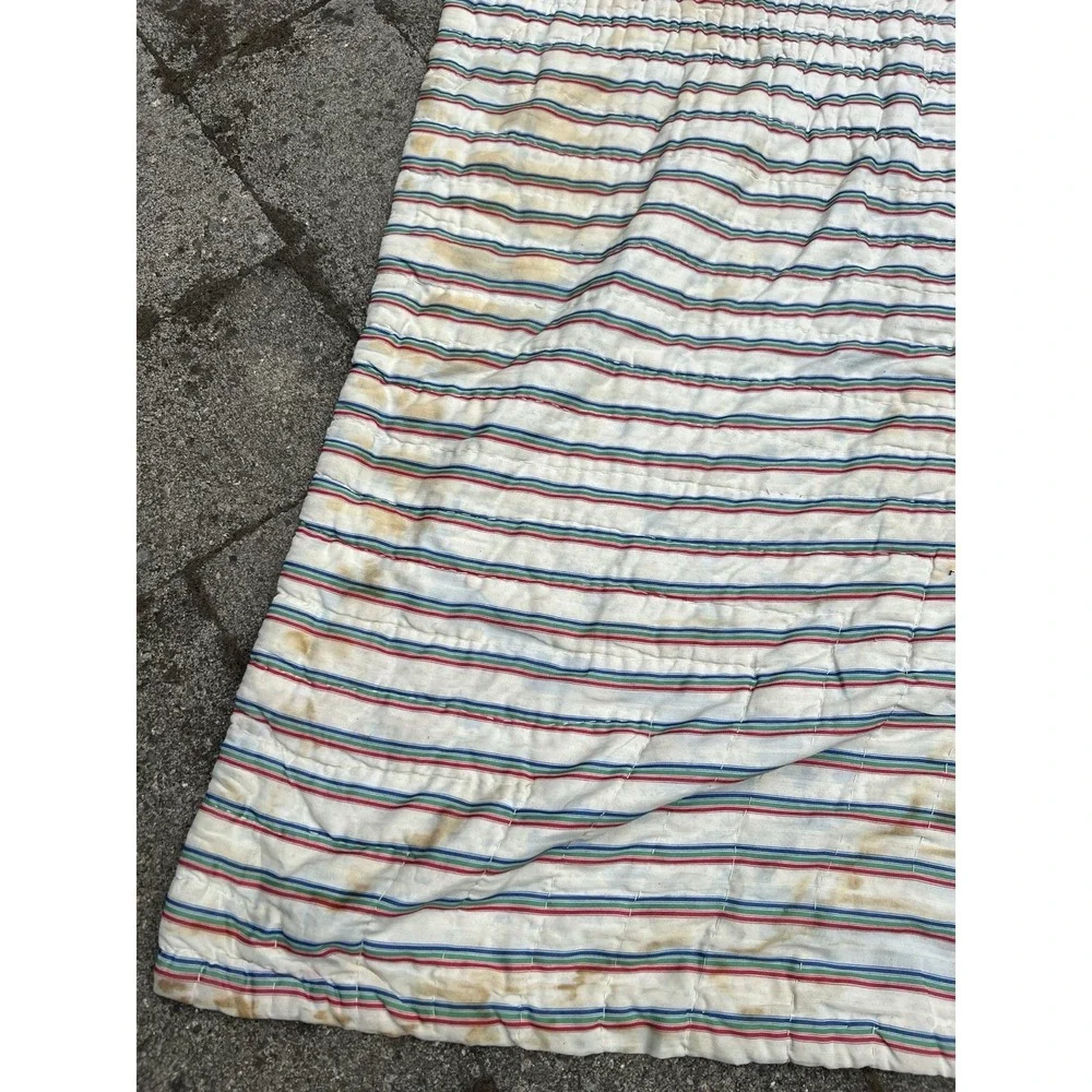 Antique Lone Star Quilt Nice Early Fabrics 70x81 Scrappy As‎ Is